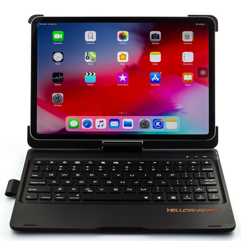 For iPad 6 7th, Air 3rd, Pro 11" 12.9" Rotatable Backlit Wireless Keyboard Case