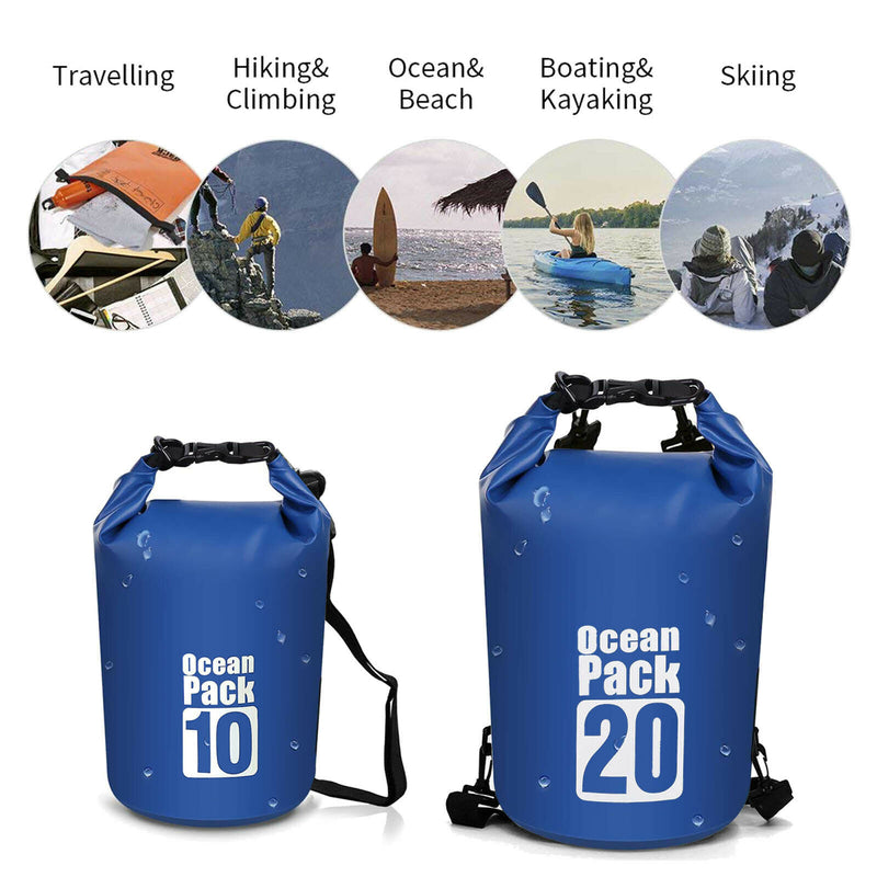 Ultra Lightweight & Airtight Waterproof Floating Dry Bag - 10L and 20L Sizes