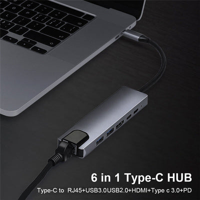 3/5/6/7/8in 1 Type C Hub to USB 3.0 HDMI PD Adapter Docking Station for MacBook