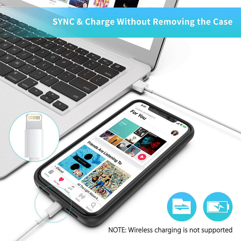 Smart & Slim Battery Case For iPhone SE 2022,6000mAh Power Bank Charger Cover CA