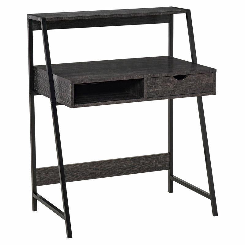 Computer Desk for Small Spaces School Student Desk w/ Drawer and Storage Shelves