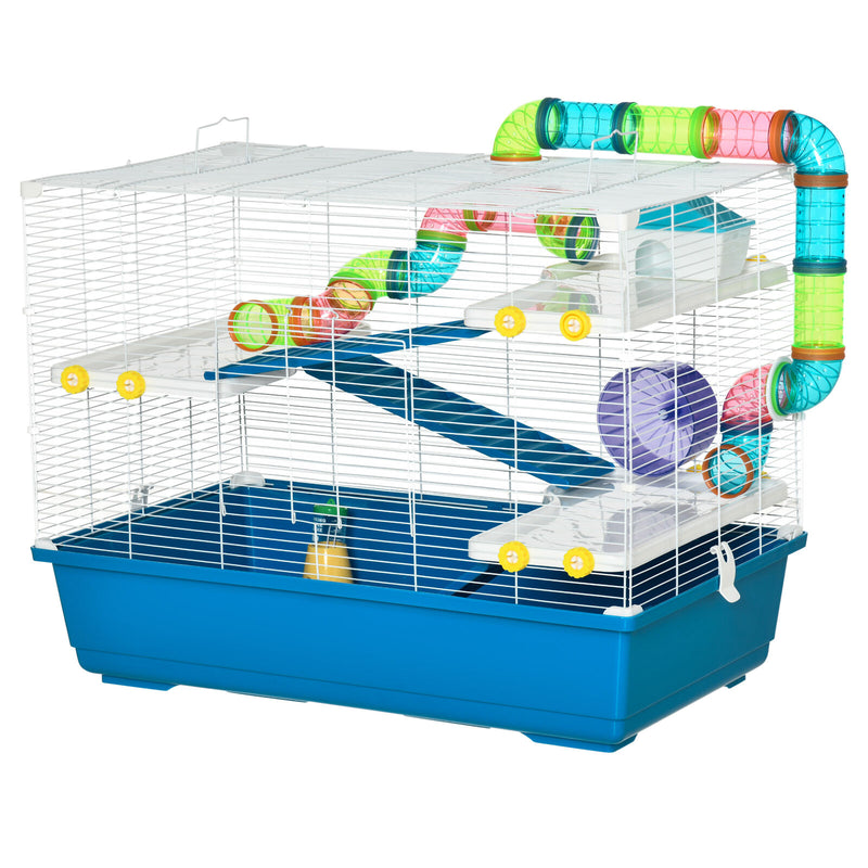 4 Tier Rat Gerbil Cage W/ Portable Carry Handles, Water Bottle, Exercise Wheel 196393256381