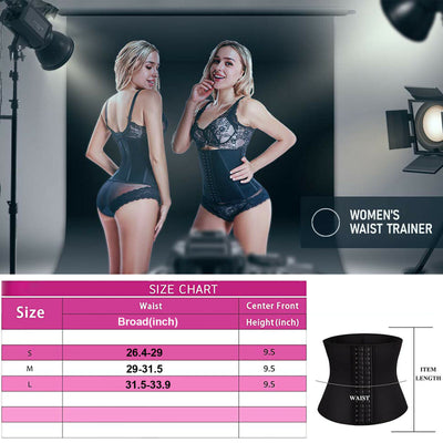 For Women Waist Trainer Corset Cincher Body Shaper with Steel Bones Extender CA