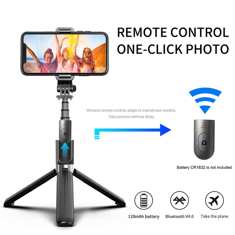 32" Extendable Selfie Stick Tripod with Bluetooth Remote for Cell Phone & Camera