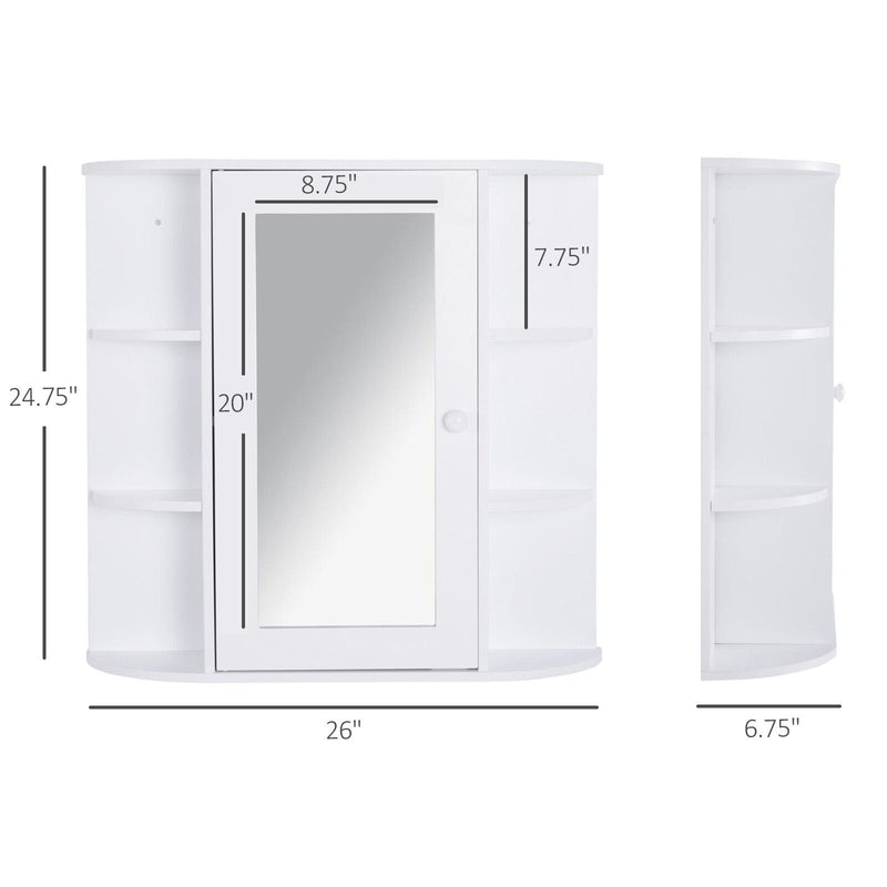 Wall Mounted Bathroom Medicine Cabinet Storage Organizer with Mirror Door