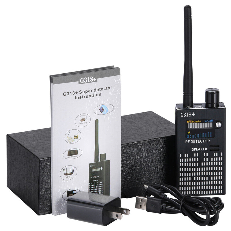 RF Signal Detector Bug Anti-Spy Detector Camera GSM Audio Bug Finder GPS Scan CA