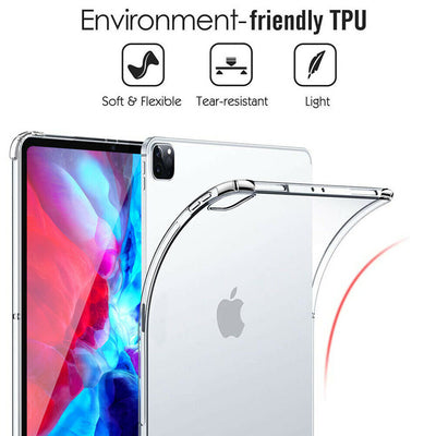 For iPad Air 4th 5th Gen 10.9" Shockproof Slim Clear Soft Case+Screen Protector