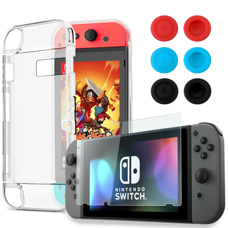 3 in1 Nintendo Switch Premium Tempered Glass Screen Protector+TPU Case+Caps