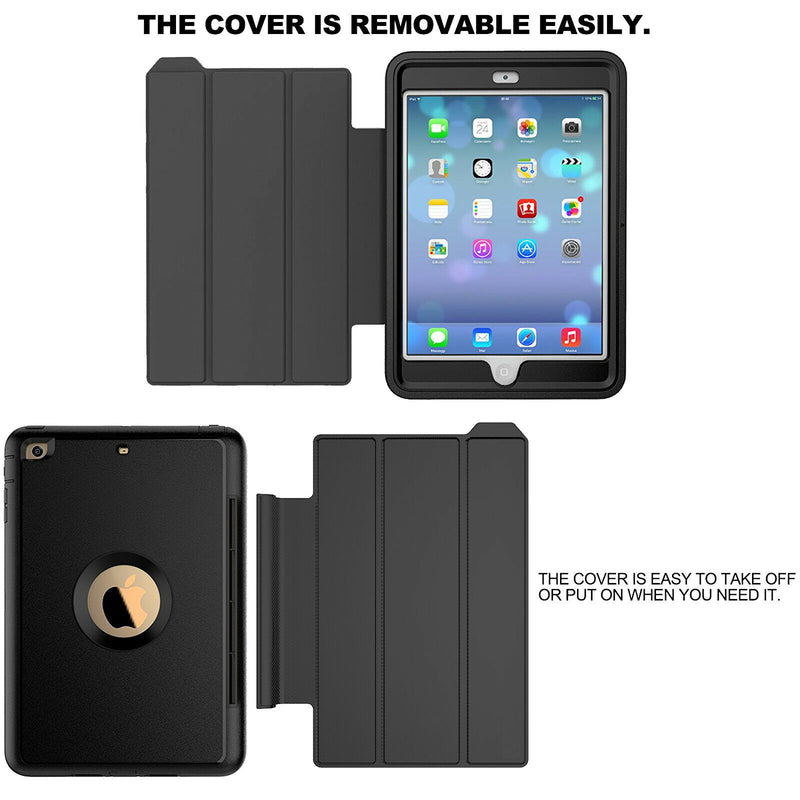 Shockproof Rugged Smart Case w/Trifold Stand & Auto Wake/Sleep for iPad 8th 2020