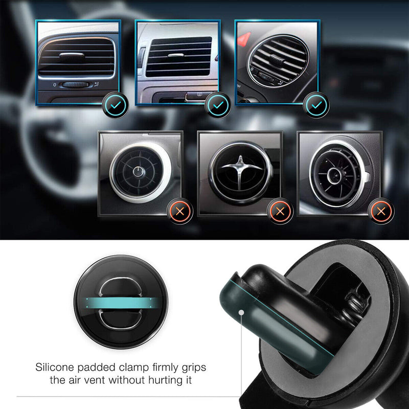 360° Automatic Clamping Qi Wireless 15W Car Charging Mount Air Vent Phone Holder