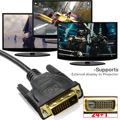 Gold Plated DVI to DVI Monitor Adapter Cable Support 2560x1600 6 10 15 25FT