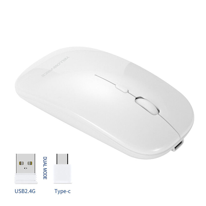 2.4G Rechargeable USB C Wireless Mouse Quiet Clicking for Type-C Laptop, MacBook