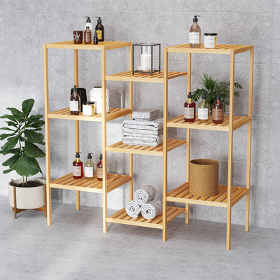 9 Tier Bamboo Storage Rack DIY Plant Stand Storage Holder Home Organizer