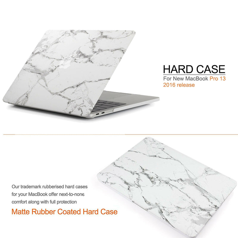 Apple MacBook Pro 13" A1706/A1708 Slim Hard Shell Protective Cover,White Marble