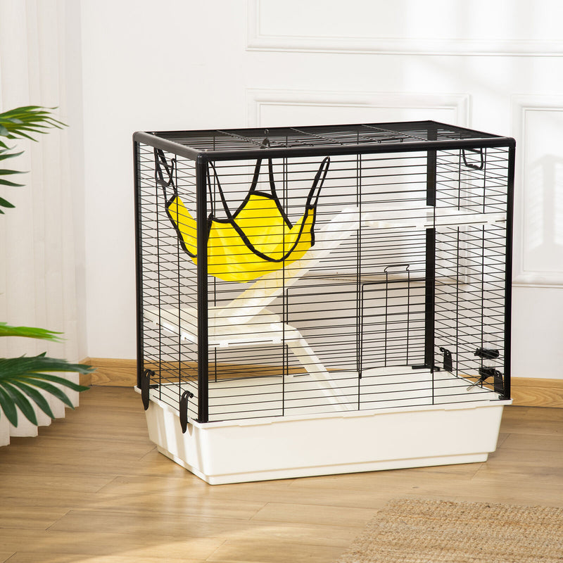 Small Animal Cage with Easy-Grip Handles, Metal Chinchilla Cage, Hedgehog Cage 196393257494