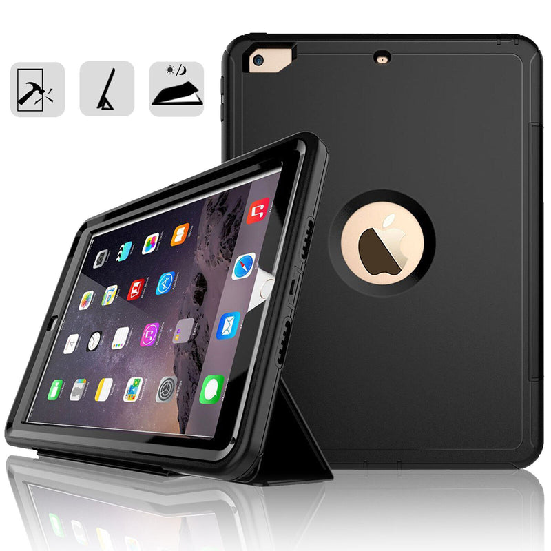 Rugged Protective Trifold Stand Case w/ Pencil Holder for iPad 7th 10.2" 2019