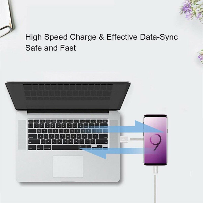 [3A,60W Fast Charging] Type-C to C Charger Braided Cable for Macbook Air/Pro 13"