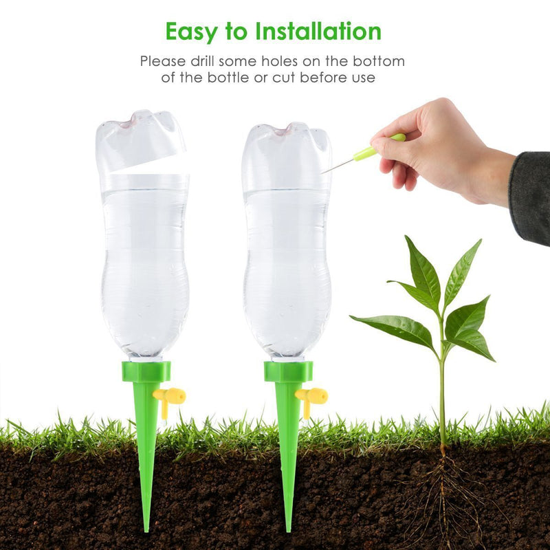 Garden Plant Self Watering Spikes Stakes Waterer Device With Control Valve NEW K