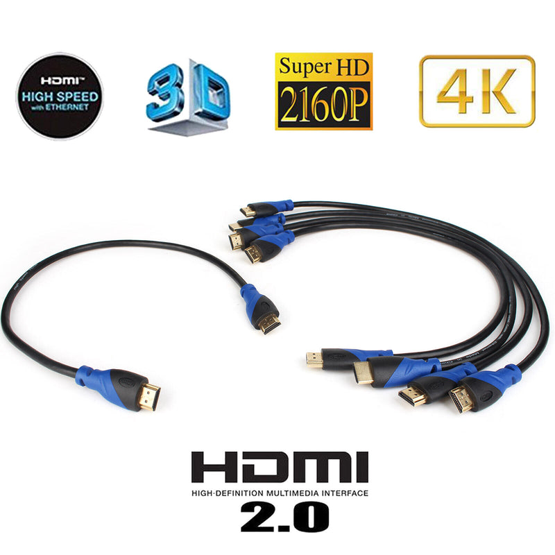 Ultra HD 4K@60Hz HDMI V2.0 Cable 3D, Ethernet, Audio Return for PS4/PS5/Xbox Lot