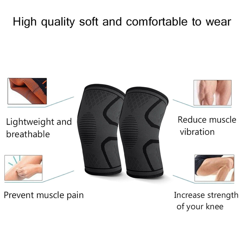 Breathable & Anti-Slip Knee Compression Sleeve Brace for Running, Arthritis, ACL