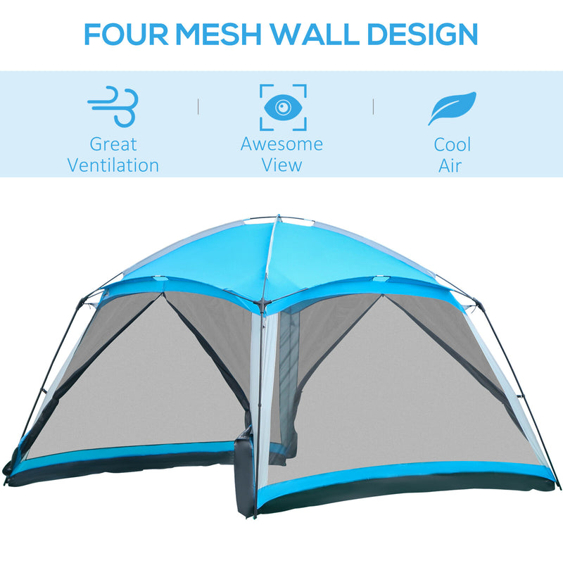 8 Person Camping Tent Dome Tent with Carry Bag and 4 Mesh Walls, Easy Set Up