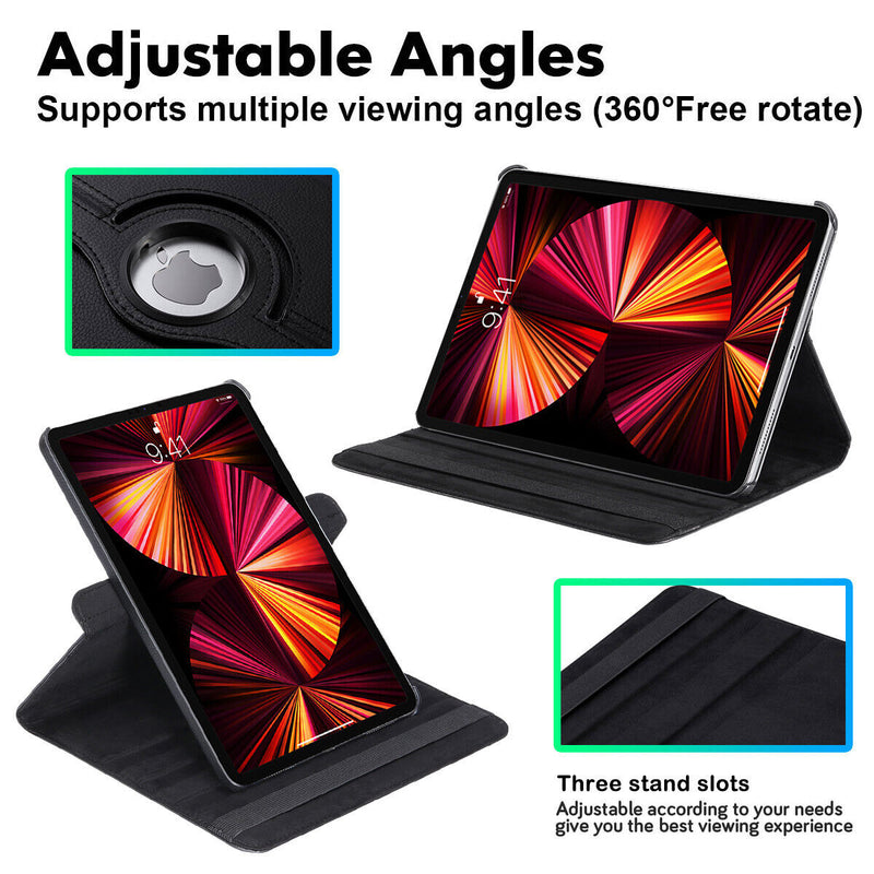 360 Degree Rotating Stand Protective Case for 2021 Apple iPad Pro 11" / 12.9" M1