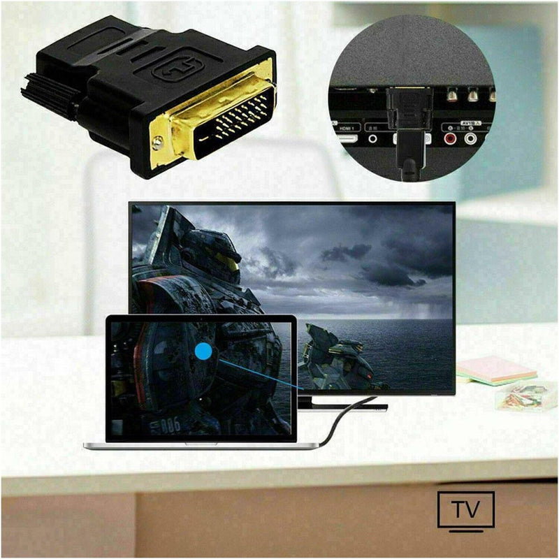 DVI-D 24+1 Male to HDMI Female Adapter Converter Gold Plated Connector For TV PC