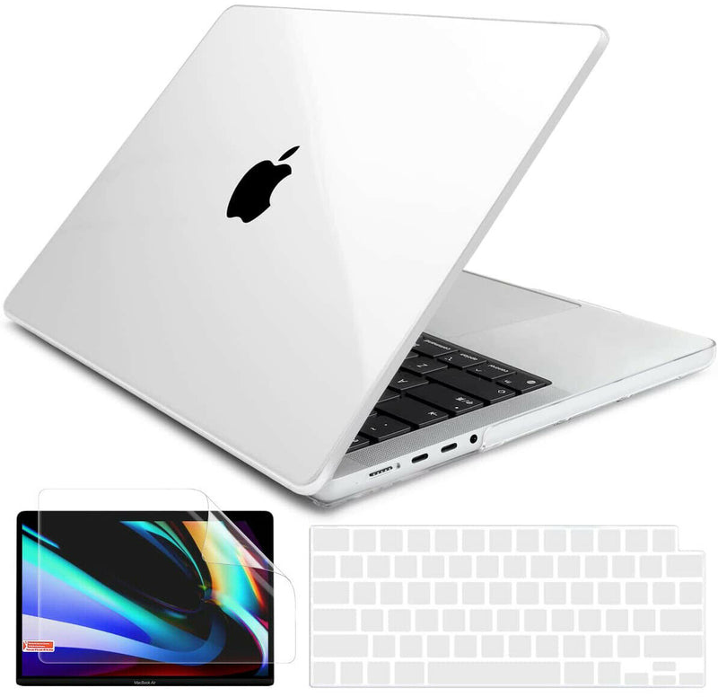 FOR MacBook Pro 14" A2442 M1 Pro/Max Slim Plastic Hard Shell Case, Crystal Clear