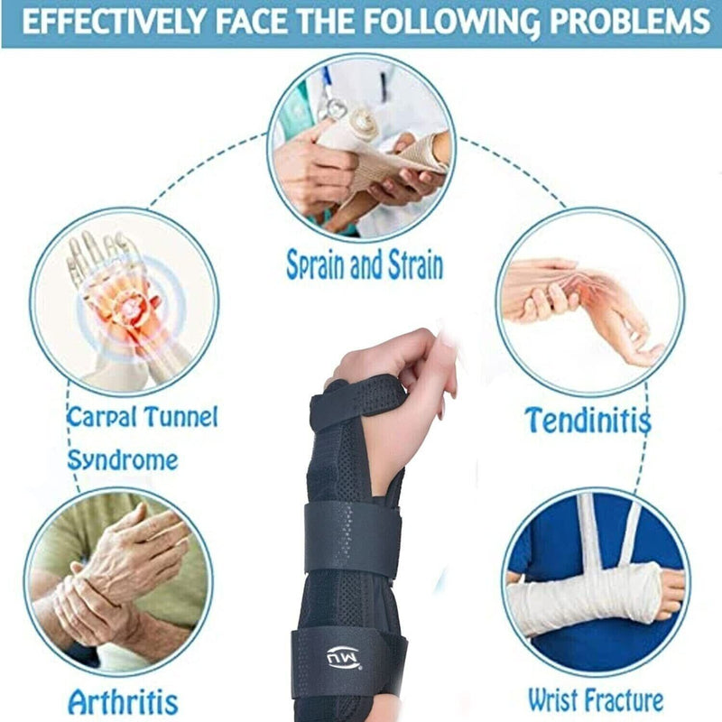 Wrist Support Brace Splint Compression Sleeve Arthritis Carpal Tunnel Hand Sport