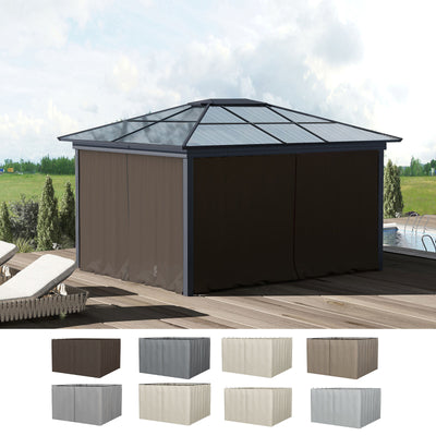 Universal Gazebo Replacement Sidewalls 4 Pcs Privacy Wall for Gazebo