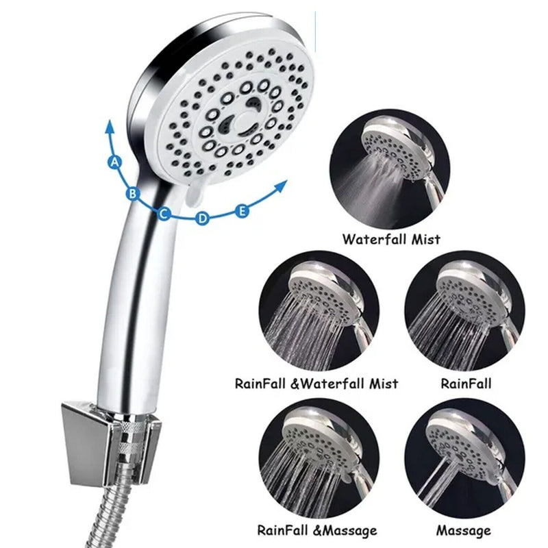 Stainless Steel Multi funtional Handheld Shower Head With Hose Bathroom For Home