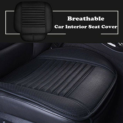 Black Universal Car Seat Cushions with Storage Pockets for Car Truck Van and SUV