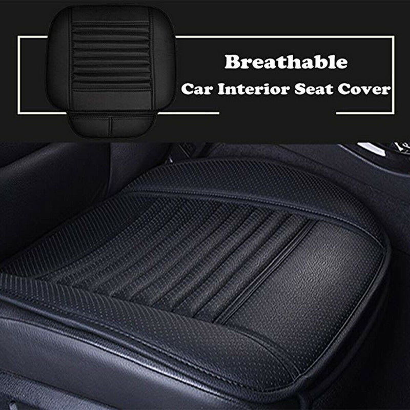 Black Universal Car Seat Cushions with Storage Pockets for Car Truck Van and SUV