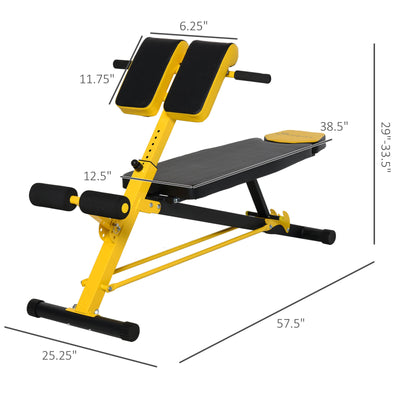 Upgraded Multi-Functional Hyper Extension Bench Dumbbell Bench Adjustable