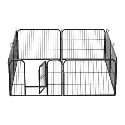 Heavy Duty Pet Playpen Dog Exercise Pen Cat Fence Black 8 Panel 24" 32" 39.4"