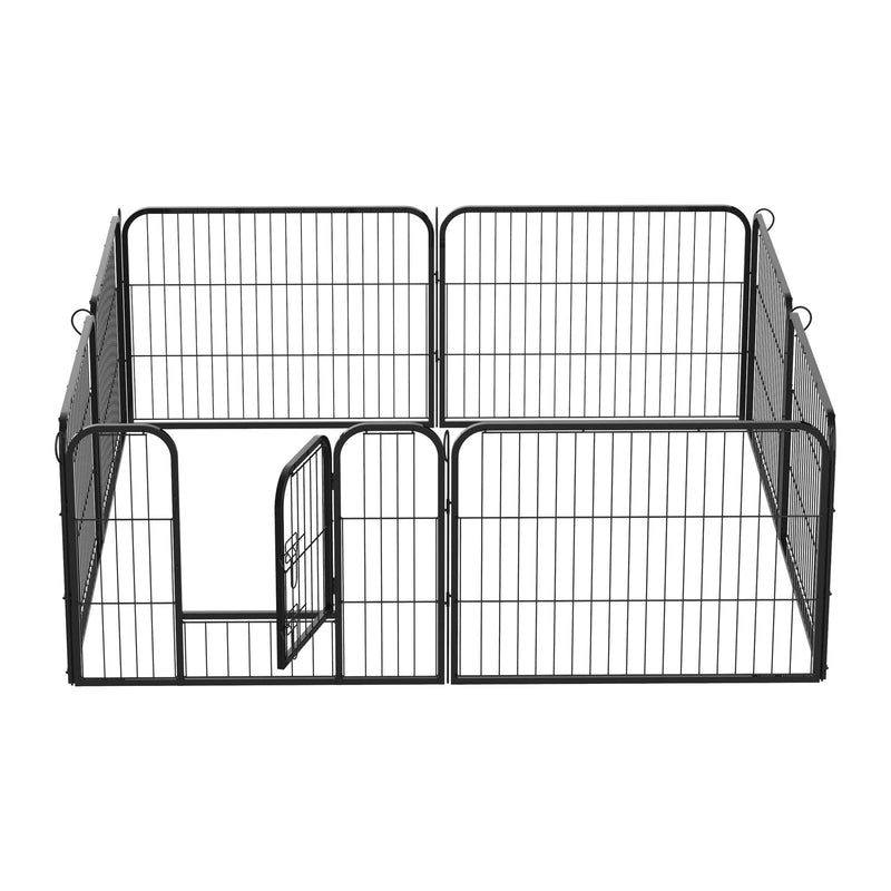 Heavy Duty Pet Playpen Dog Exercise Pen Cat Fence Black 8 Panel 24" 32" 39.4"