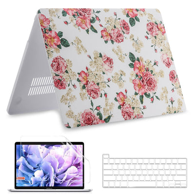 3 IN 1 Vintage Flower Hard Shell & KB Cover & LCD Film for Apple MacBook Pro 13"