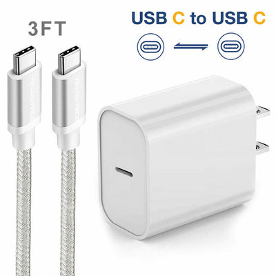 PD 18W USB-C Fast Charging Wall Charger- UL Certified For iPhone 11 / Pro / Max