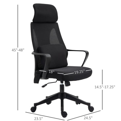 Office Chair Swivel With Massage Lumbar Cushion USB Adjustable Seat &amp; Headrest