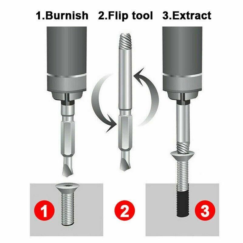 Damaged Screw Extractor Speed Out Drill Bits Tool Set Broken Bolt Remover NEW K