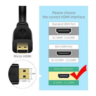 1080P Micro HDMI Male to VGA Female Audio Output Plug Converter Adapter Cable