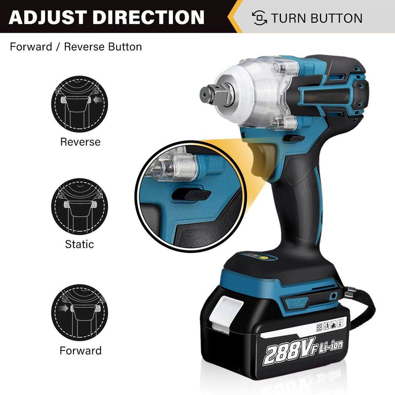 Electric Impact Wrench Screwdriver Cordless Brushless Power Tool for Makita