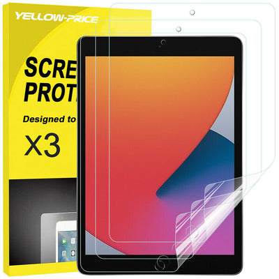 For iPad 7.9 9.7 10.2 10.5 11 12.9 Top Quality PET Film Screen Protector, 3-Pack