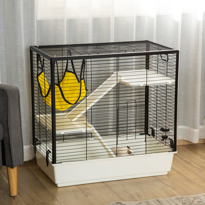 Small Animal Cage with Easy-Grip Handles, Metal Chinchilla Cage, Hedgehog Cage 196393257494