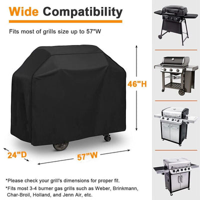 57&quot; BBQ Gas Grill Cover for Barbecue Waterproof Outdoor Heavy Duty Protection CA
