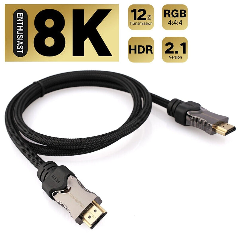 1.5ft 8K@120Hz HDMI 2.1 Cable Supports HDR eARC for PS5/4, Xbox, Nintendo Switch