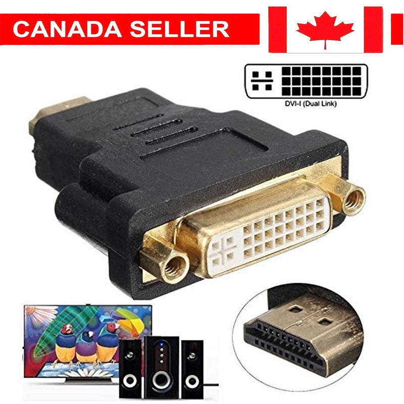 Gold Plated HDMI Male to DVI Female 24 + 5 Pin Adapter Connector for HDTV DVD