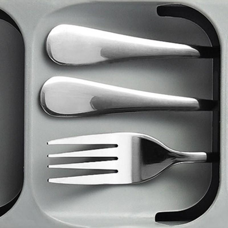 Cutlery Spoon Organiser Tray Insert Utensil Divider Kitchen Drawer Compact Box