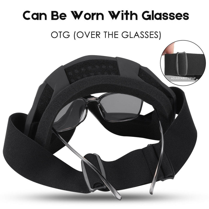 Professional OTG Ski / Snowboard Goggles [Anti-Fog,Anti-Glare,UV400 Protection]