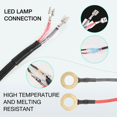 12V Universal Extra Long Wires 40A Circuit Wiring Harness For Off Road Vehicle